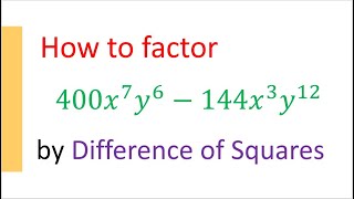 Factor by Differences of Squares Using the Table [upl. by Eiramanit373]