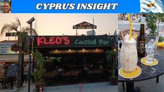 Coral Bay Avenue Paphos Cyprus  Sundowners  Kleos Cocktail Bar [upl. by Hesler129]