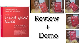 Aroma Magic Bridal Facial Kit Review  Demo  Aroma Magic Bridal Glow Facial Kit  Facial at Home [upl. by Norahc]