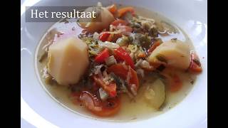 Maaltijdsoep uit de slowcooker  Recept  NLBE  Plezierindekeukennl [upl. by Nallad528]