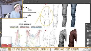 Stream Drawing Folding Fabrics Tutorial [upl. by Augustina]