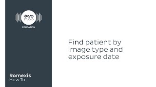 Romexis How To Find patient by image type and date [upl. by Sivrep]