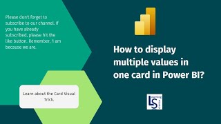 How to display multiple values in one card in Power BI [upl. by Norrad262]