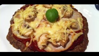 Die low carb Protein Hackfleischpizza  gesundes Fitness Rezept [upl. by Redep696]