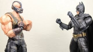 The Dark Knight Trilogy Play Arts Kai Batman amp Bane Movie Action Figure Review [upl. by Hakeber]