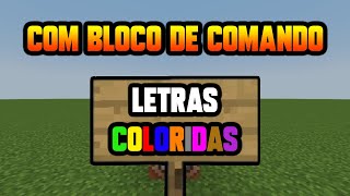 COMO BOTAR LETRAS COLORIDAS EM PLACAS NO MINECRAFT JAVA EDITION [upl. by Breen]