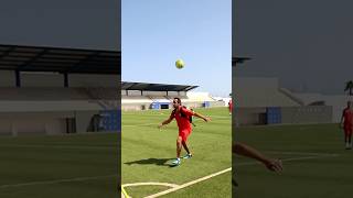 Luck or skill 🤔 footballtrickshots trickshots football soccer [upl. by Lurlene]