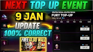 Next Top Up Event In Free Fire 9 JANUARY 2024  upcoming top up event in free fire [upl. by Ky]