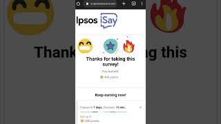 How to earn from Ipsos isay freegiftcard rewards earnmoneyonline survey [upl. by Harrison]