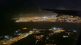 Flight TP 643 approaching Lisbon airport in the dark  09 OCT 24 [upl. by Anneehs986]