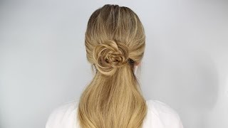 The Rosette Embellished Ponytail Tutorial [upl. by Sandell]