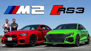 2023 BMW M2 vs Audi RS3  DRAG RACE  LAP TIMES [upl. by Asiled797]