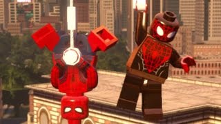 All SpiderMen in LEGO Marvel Superheroes cutscene  Mods [upl. by Kandace]