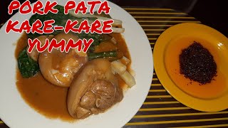 PORK PATA KAREKARE PANLASANG PINOYYUMMY [upl. by Aivil]