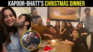 Alia Bhatt and Ranbir Kapoors families UNITE for Christmas bash latter ADORABLY kisses Shaheen [upl. by Nnylanna]