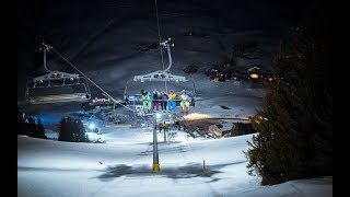 Ski nocturne à Champéry  Les Crosets [upl. by Enyehc]