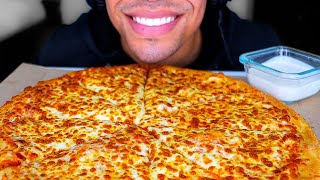 ASMR LITTLE CAESARS CHEESE PIZZA WITH RANCH SAUCE BIG BITES EATING SHOW MOUTH SOUNDS JERRY MUKBANG [upl. by Durarte589]