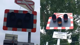 hit wigwagabandoned crossing Hamworthy Park Level Crossing Dorset [upl. by Arrait]