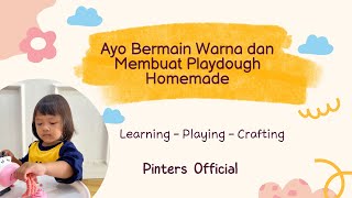 Qiana Part 3  ide bermain playdough home made dari tepung terigu [upl. by Cordie642]