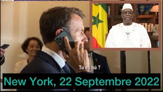 New York Macron humilie président Macky du Sénégal affairage ooh [upl. by Leviralc871]