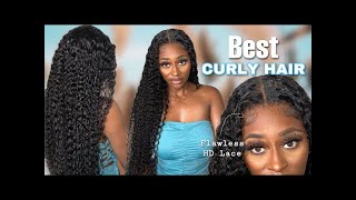 BEST CURLY WIG INSTALL FOR BEGINNERS Affordable 30 Inch HD Lace Closure Wig Reshine Hair xBrwnSugr [upl. by Adiazteb194]