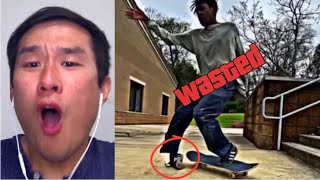 Insanely painful skateboard fails on TikTok [upl. by Nadaha183]