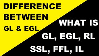 What is GL EGL SSL FFL RL IL in Civil Engineering  Difference Between GL and EGL [upl. by Neilla]