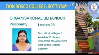 ORGANISATIONAL BEHAVIOURPERSONALITYLECTURE 23 BBA S 3 [upl. by Irmo]