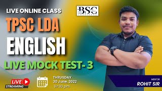 TPSC LDA  ENGLISH  LIVE MOCK TEST 3 [upl. by Ahtibbat]