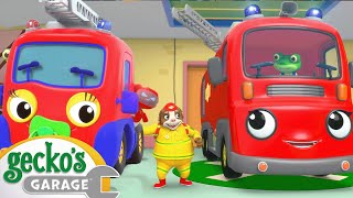 Firefighter School Rescue  Baby Truck  Geckos Garage  Kids Songs [upl. by Yhtuv767]