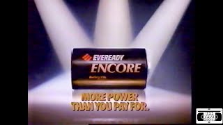 Eveready Encore Commercial  1990 [upl. by Anertal812]