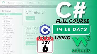 C Full Course in 10 Days using W3Schools  Day6 of W3Schools C Tutorial [upl. by Ihskaneem]