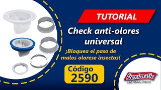 ¿Malos olores y cucarachas en tu baño Instala el Check AntiOlores Universal Fleximatic [upl. by Darum]