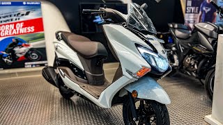 2024 Suzuki Burgman 125 White  Detailed Review  Best Looking Scooter In India 🫡 [upl. by Bajaj]