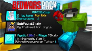 TOP 3 TEXTURES PACKS para BEDWARS  Edición Bedwars Youtubers  Hypixel Bedwars V3 [upl. by Ecnerwaled]