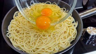 Just pour the eggs over the pasta Easy and Quick Recipe [upl. by Ardnasak]