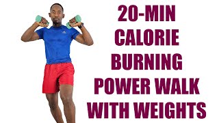 20Minute CALORIE BURNING POWER WALK WITH WEIGHTS 🔥150 Calories🔥 [upl. by Ettenajna]