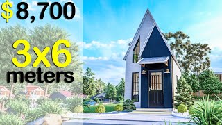 3x6 Meters Tiny House Design  Small 1 Bedroom House Tour [upl. by Etiam]