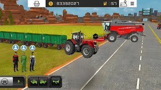 Fs 18 Harvest Wheat With Long Massy Trali  Fs18 Multiplayer  Farming Simulator 18 fs18 [upl. by Shanley]