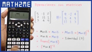 Estas OPERACIONES con MATRICES puedes hacer en tu CALCULADORA  Classwiz [upl. by Ernst574]