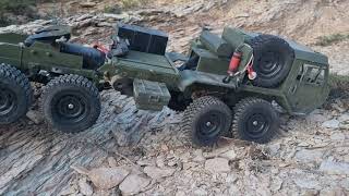 Rc Fayee Fy004a 8x8 Military Truck Oshkosh Hemtt mountain ride [upl. by Chev]