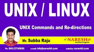 UNIX Commands and Redirections  UNIX Tutorial  Mr Subba Raju [upl. by Nellaf516]