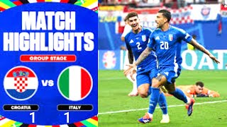 Croatia vs Italy 1  1 Highlights Euro 2024 [upl. by Tobye]