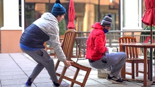 Chair Pulling Prank King [upl. by Aernda]