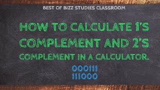 How to calculate 1s complement and 2s complement in a calculator [upl. by Eibob516]