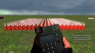 Garrys Mod  400 Cones Mass Physics [upl. by Elleirda]