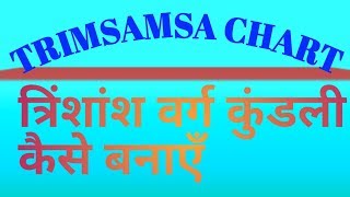 How to prepare D30 chart त्रिंशांश वग॔ कुंडली कैसे बनाएँ Trimsamsa [upl. by Onilatac512]