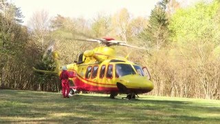 ITNCC Trento AgustaWestland AW139 startup and takeoff [upl. by Phio]