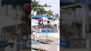 World Record in High jump  192m paris2024 trackandfield europeanathletics [upl. by Llerreg722]