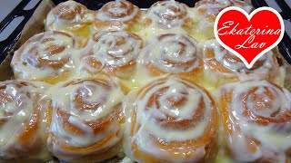 Булочки СИННАБОН тающие во рту САМЫЕ НЕЖНЫЕ Синнабоны с корицей Cinnamon Rolls Лучший рецепт [upl. by Canfield]